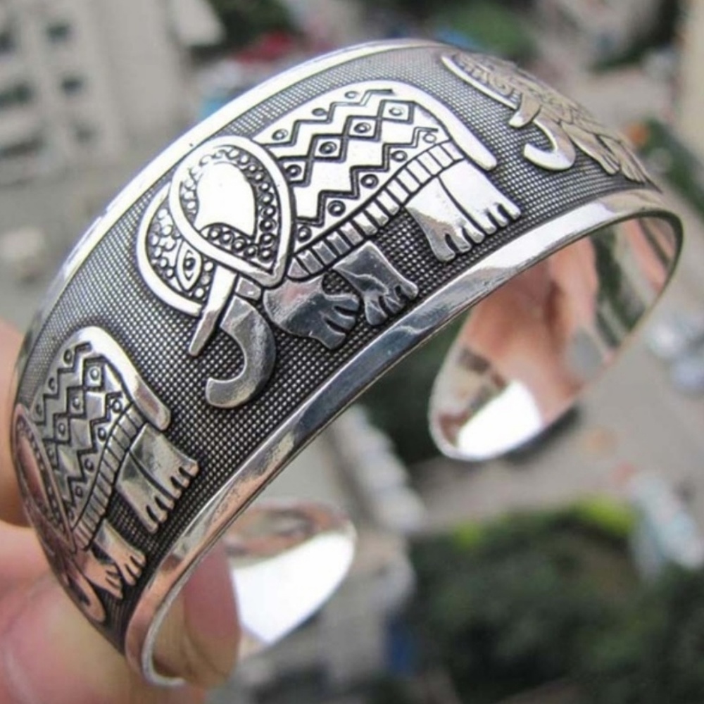 Elephant Totem Bangle Cuff